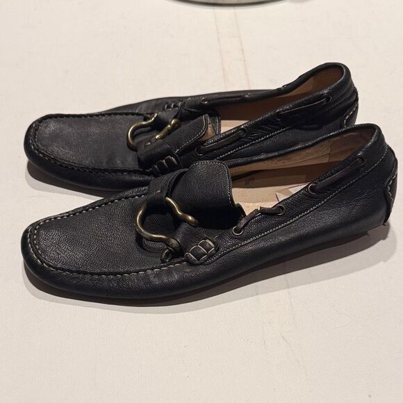 Bacco Bucci Black Leather Bit Moccasins main image 4